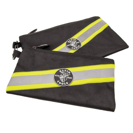 Klein Tools High Visibility Zipper Bags, 2-Pack