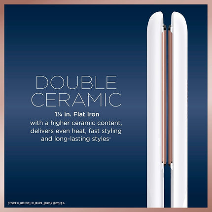 Conair Double Ceramic Flat Iron, 1 1/4-inch Hair Straightener