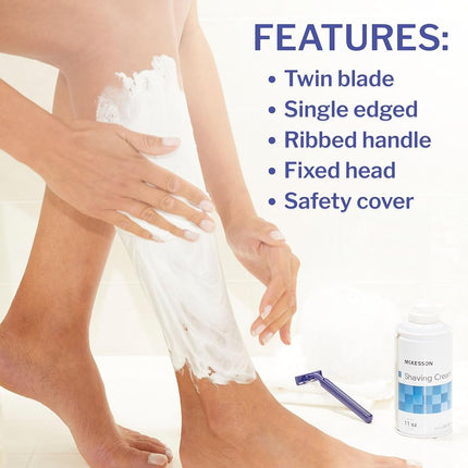Mckesson Bodyhealt Twin Blade Razor Disposable, 14.4 Ounce