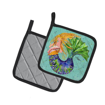 Caroline's Treasures Par de agarraderas de sirena 8336PTHD, Tela, Multicolor