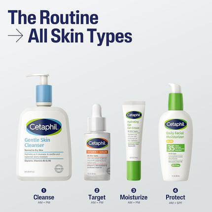 Cetaphil Vitamin C Serum, Visibly Reduces the Appearance of Dark Spots and Hyperpigmentation, Formula with Niacinamide, Developed for Sensitive Skin, Without White Fri 30 ml Liquid