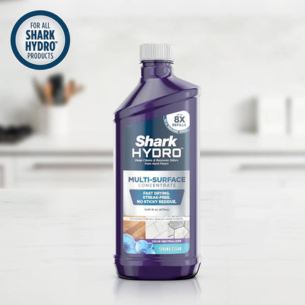 Concentré multi-surfaces Shark Hydro avec technologie neutralisante d'odeurs, formulé pour une utilisation dans tous les nettoyeurs humides et secs Hydro, à utiliser sur le bois dur scellé, le carrelage, le stratifié et la pierre, 473 ml, WWCM16