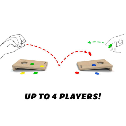GoSports Coinshot Mini Tabletop Cornhole Game Set - Great Party Game for Travel - For Kids and Adults
