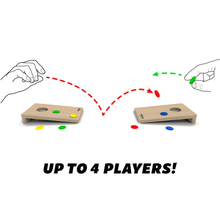 GoSports Coinshot Mini Tabletop Cornhole Game Set - Great Party Game for Travel - For Kids and Adults