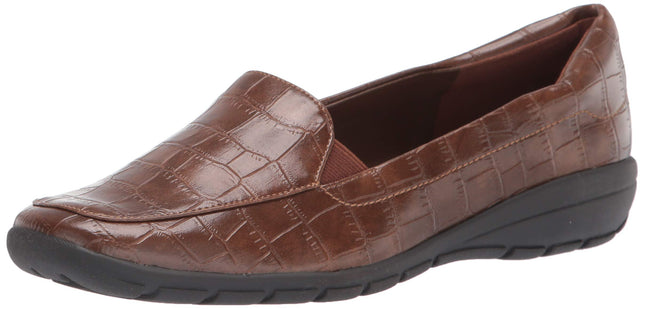 Easy Spirit Womens Croco Plain Abriana 3 Dark Brow