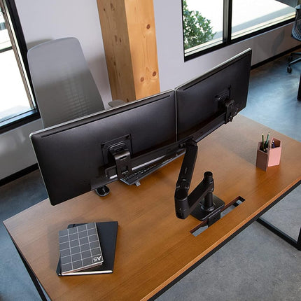 Ergotron – LX Dual Direct Monitor Arm, VESA Desk Mount – for 2 Monitors Up to 25 Inches, 0.9-5kg Each – Matte Black (45-489-224)