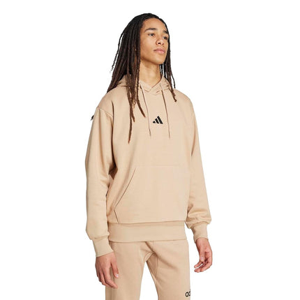 adidas Men's Essentials Feelcozy Fleece Hoodie, Warm Sandstone/Black, L Tall