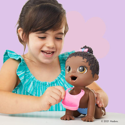 Baby Alive Lil Snacks Doll, 8-Inch Snack-Themed Eating Pooping Black-Haired Doll for Kids 3+