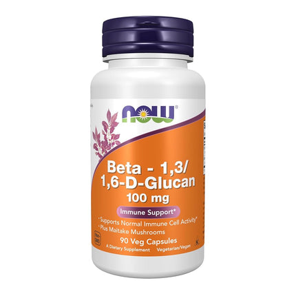 NOW Beta 1,3/1,6- D -Glucan 100 mg,90 Veg Capsules