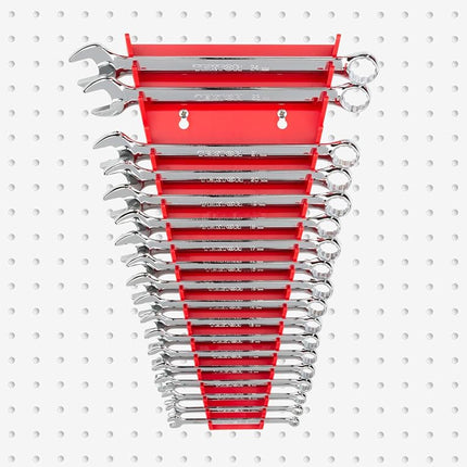 Organizador de llaves TEKTON de 19 herramientas (rojo) | Hecho en EE. UU. | ORG29219