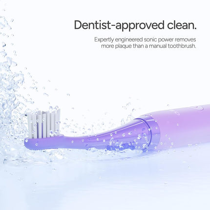Ordo Sonic Lite | Sonic Toothbrush with 35,000 Pulses/Min | Electric Toothbrush for Adults | Dual Modes | 5+ Weeks Battery | Smart Timer | Waterproof | USB-C Lavender