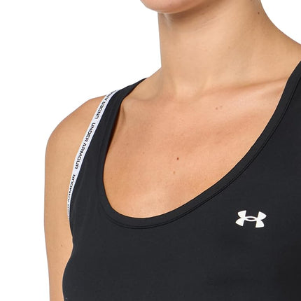Under Armour Women's Tech Knockout Tank Top, (001) Black / White / White, L