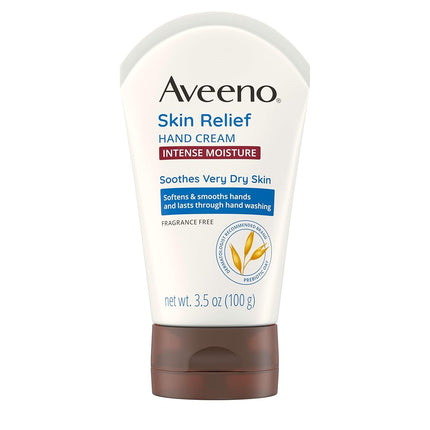 Aveeno Skin Relief Overnight Intense Moisture Cream with Triple Oat Complex & Natural Shea Butter, Therapeutic Dimethicone Skin Protectant for Dry Itchy Relief, Fragrance-Free, 7.3 oz, 3 Pack