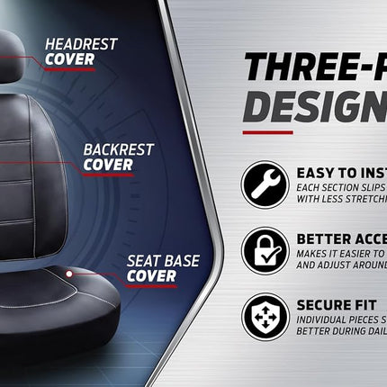 Platicolor 008628R25 Dodge Ram 3-Piece Deluxe Sideless Seat Cover - Gray Logo - 1 Ea
