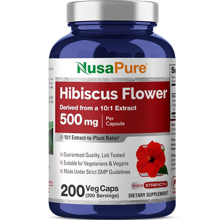 Hibiscus Flower 5000 mg 200 Vegetarian Caps (Non-G