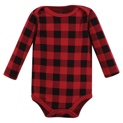 Hudson Baby unisex-baby Cotton Long-sleeve Bodysuits, Into the Woods Prints 3-pack, 3-6 Months