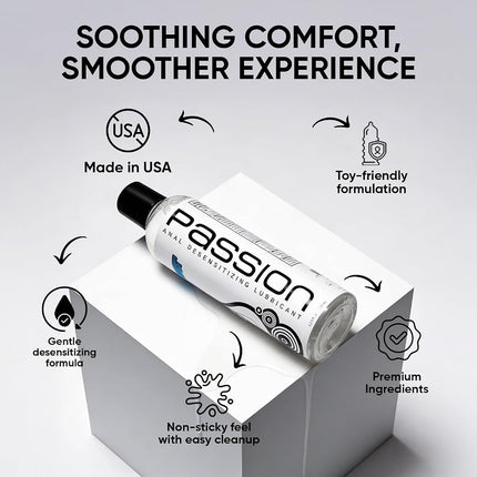 Passion Lubes Maximum Strength Anal Desensitizing Lube, 8.25 fl oz
