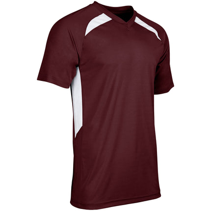CHAMPRO Check Baseball Jersey, Youth Medium, Maroo