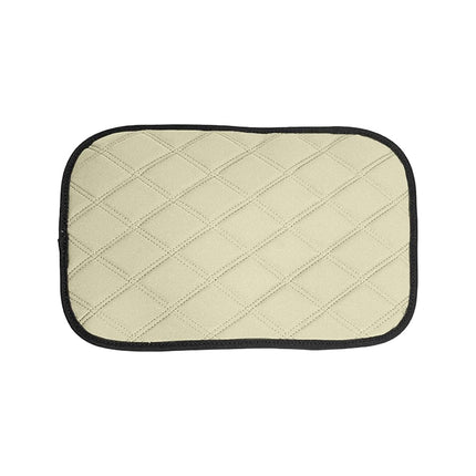 FH Group Neosupreme Beige Diamond Pattern Center Console Pad – Water-Resistant Armrest Cover Protector for Cars, SUVs & Trucks