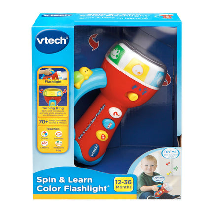 VTech, Linterna Giratoria de Aprendizaje con Colores, Juguete para Bebés y Niños Pequeños, Plástico, Varios Colores
