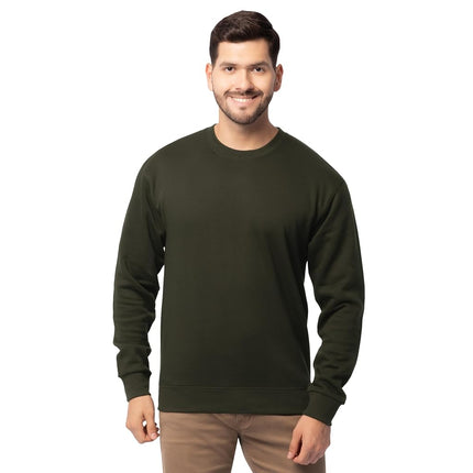 Fruit of the Loom Men's Moisture Wicking Eversoft Fleece Sweatshirt, Duffle Bag Green, S