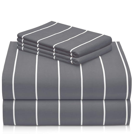 Full Size Striped Sheets, Deep Pocket Soft & Cooli