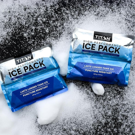 Arctic Zone Titan Deep Freeze High Performance Ice Pack for Lunch Box or Cooler, Set of 2 - 600 grams each, (5-88600-00-1E)
