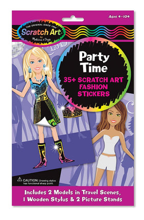 Party Time Scratch Art Fashion Stickers