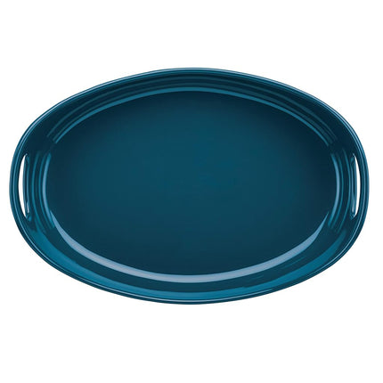 Ensemble de 2 plats ovales en céramique Bubble and Brown de Rachael Ray, bleu marine