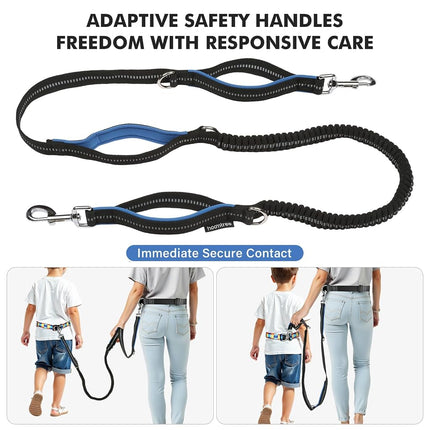 HOOMTREE Safety Waist Leash Belt for Kids with Autism, Hands-Free Waist Link with 3 Padded Handles and Durable Bungee, Secure Public Walking for Special Needs ADHD/ASD Autistic Children