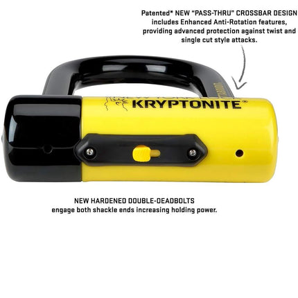 Kryptonite New York Fahgettaboutit Mini Bike U-Lock, Heavy Duty Anti-Theft Bicycle U Lock, 18mm Shackle with Keys, Ultimate Security Lock for Bicycles E-Bikes Scooters