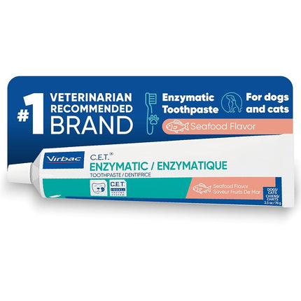 Dentifrice Virbac pour chiens et chats, saveur fruits de mer