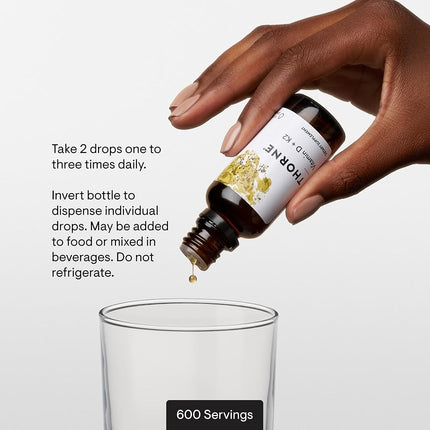 Thorne Research - Vitamin D/K2 Liquid (Metered Dispenser) - Vitamins D3 and K2-1 Fluid Ounce (30 ml)