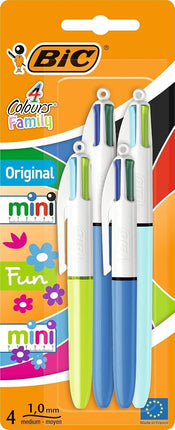 Bic Ball Pens, Multi-Colour, 4 Count (Pack of 1)