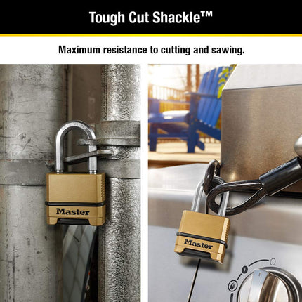 MASTERLOCK Resettable Combination Padlock with 1-1/2" Shackle, 2", M175XDLFCCSEN