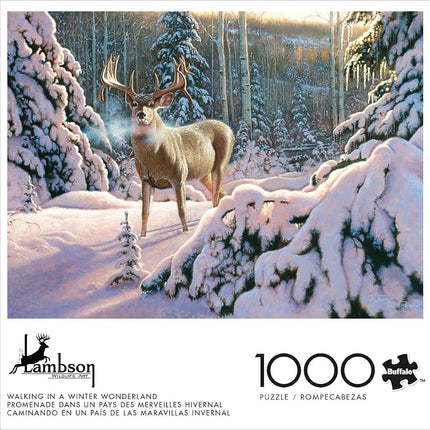 Buffalo Games - Hayden Lambson - Walking in a Winter Wonderland - 1000 Piece Jigsaw Puzzle for Adults Challenging Puzzle Perfect for Game Nights - Finished Puzzle Size is 26.75 x 19.75