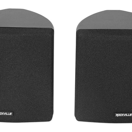 6 Rockville Cube 70v Black 3.5" Commercial Swivel Wall Mount Restaurant Speakers