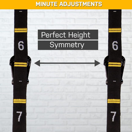 Double Circle Wood Gymnastics Rings with Quick Adjust Numbered Straps and Exercise Videos Guide - Full Body Workout Rings, Calisthenics, Home Gym