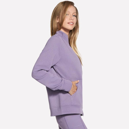 Skechers womens Go Walk Hoodless Hoodie Jacket, Purple Sage, Medium
