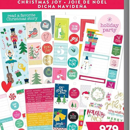 ME & MY BIG IDEAS PPSV-157-3048 Happy Planner STCKRS, Christmas Joy, 979/Pkg