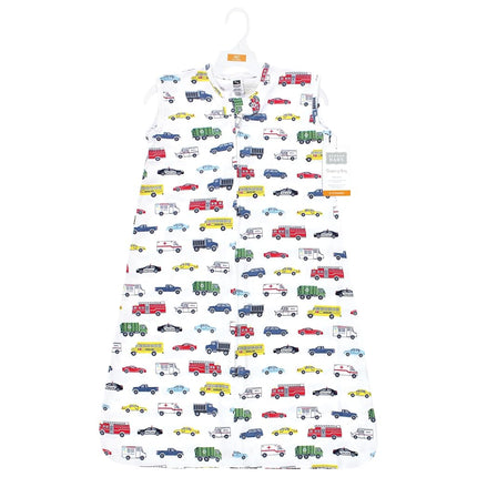 Hudson Baby Unisex Baby Cotton Sleeveless Wearable Sleeping Bag, Sack, Blanket, Going Places, 6-12 Months
