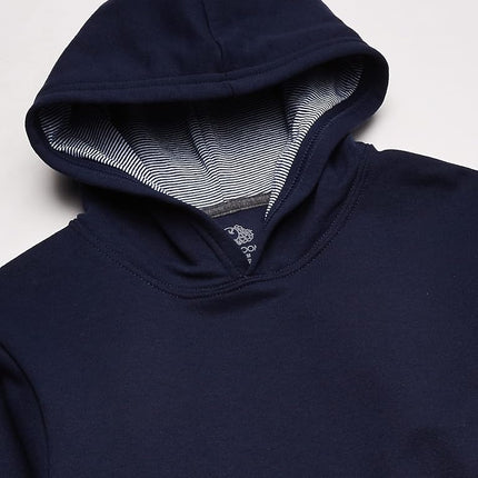 Sudadera con capucha de forro polar para niños Fruit of the Loom, a rayas azul marino Ghost Times Square, extrachica