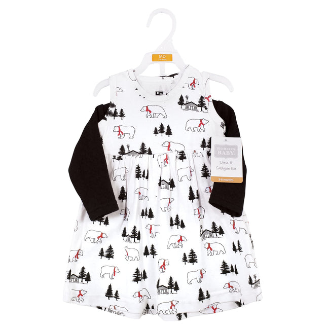 Cardigan et robe matelassés Hudson Bébé Fille, taille unique, motif Ours Polaire, 0-3 mois