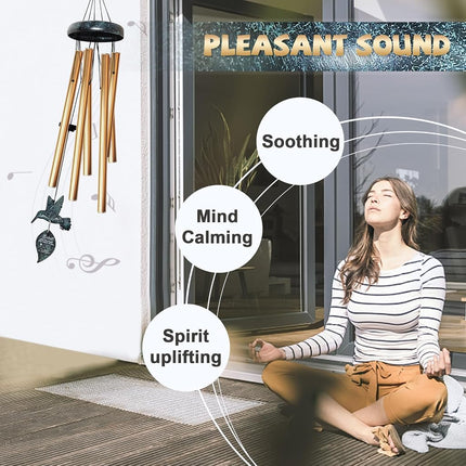 Sympathy Wind Chimes for Outside Deep Tone, Memorial for Loss of Loved One Prime, Bereavement Condolence Remembrance Funeral Gifts for Grieving Friends Loss of Mother Father