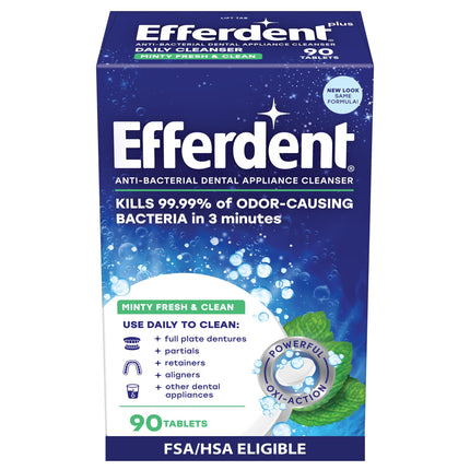 Efferdent Plus Mint Anti-Bacterial Denture Cleanse