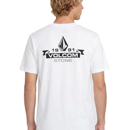 Volcom Men's Blaquedout Short Sleeve Tee T-Shirt, White, XXL