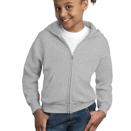 Hanes Big Boys' Eco Smart Fleece Zip Hood, Light Steel, X-Large