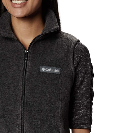 Columbia Women's Benton Springs Petite Full Zip Fleece Jacket, Cirrus Grey Heather, X-Large
