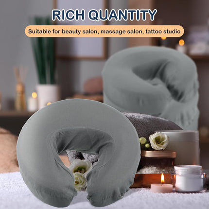 Macarrie 24 Pcs Massage Table Face Cradle Covers Microfiber,Gray