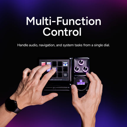 Cooler Master MasterHUB Encoder Dial con pantalla IPS: Plataforma modular Freeform 2.0 - Cambio de escenas, control de volumen, reloj, temporizador e infinitas posibilidades creativas